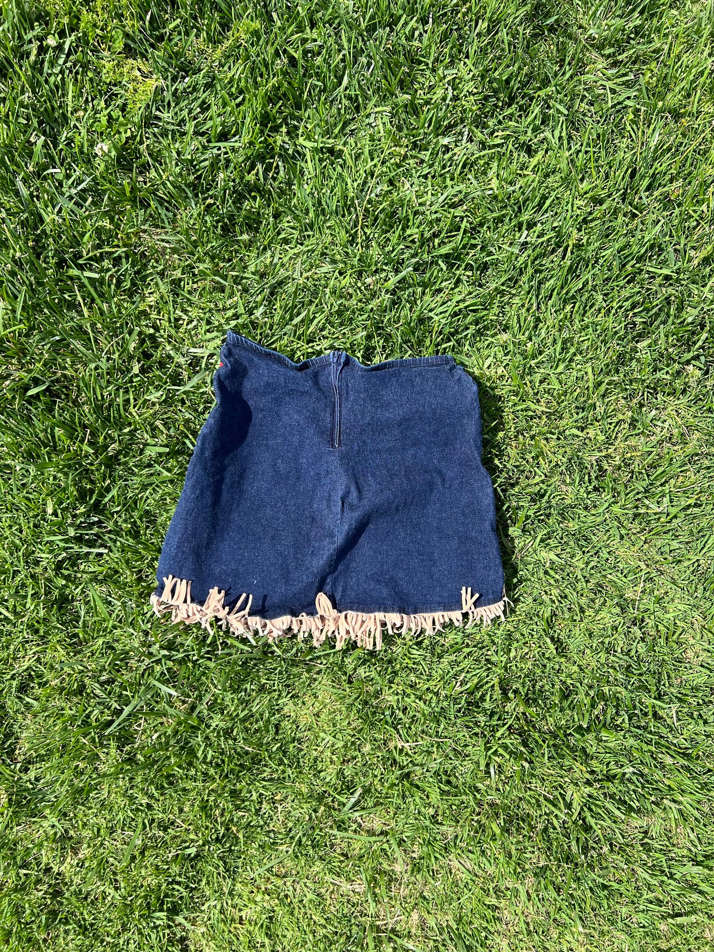 BEWARE FRNG DENIM SKIRT